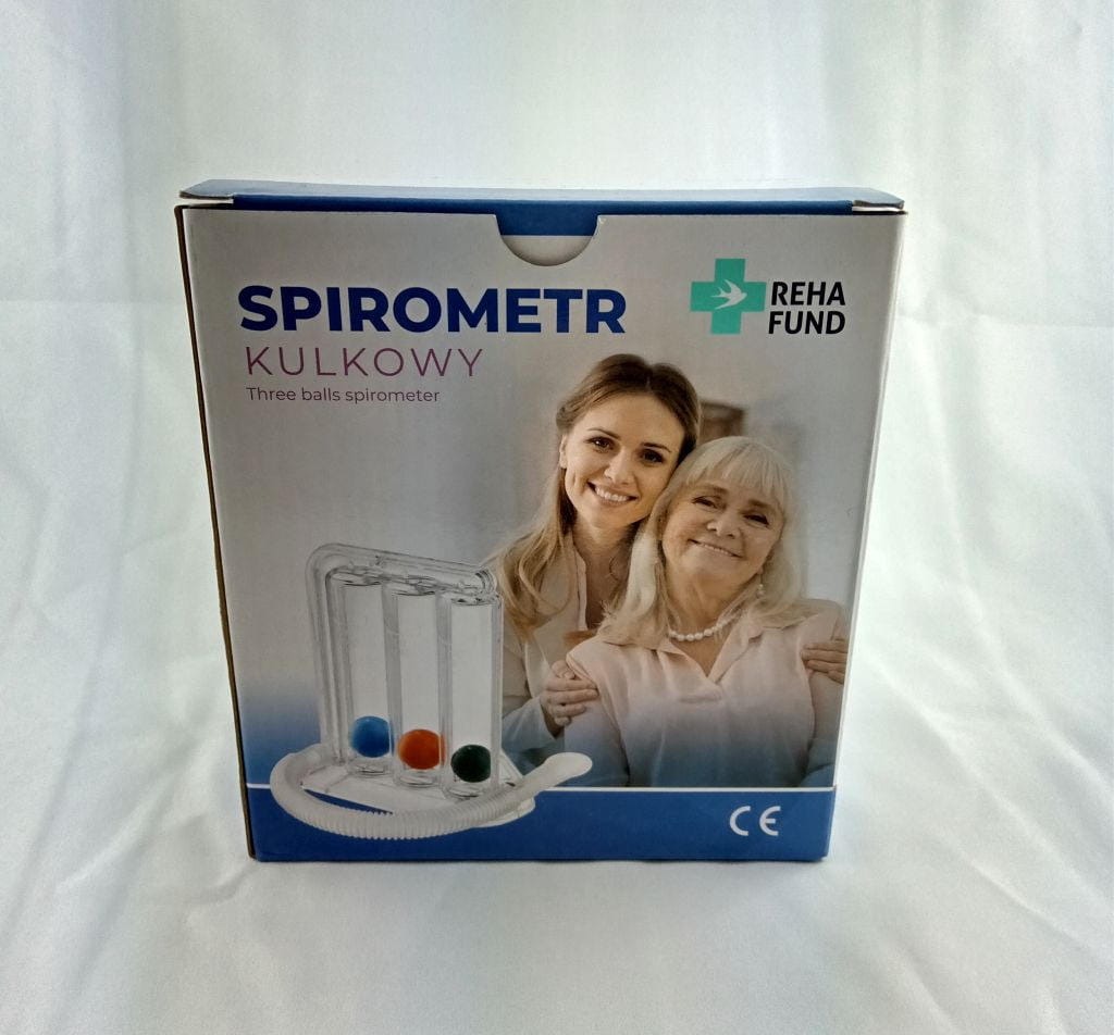 Reha Fund -Spirometr 1 Spirometr kulkowy, trenażer oddechowy RX-1402 Reha Fund